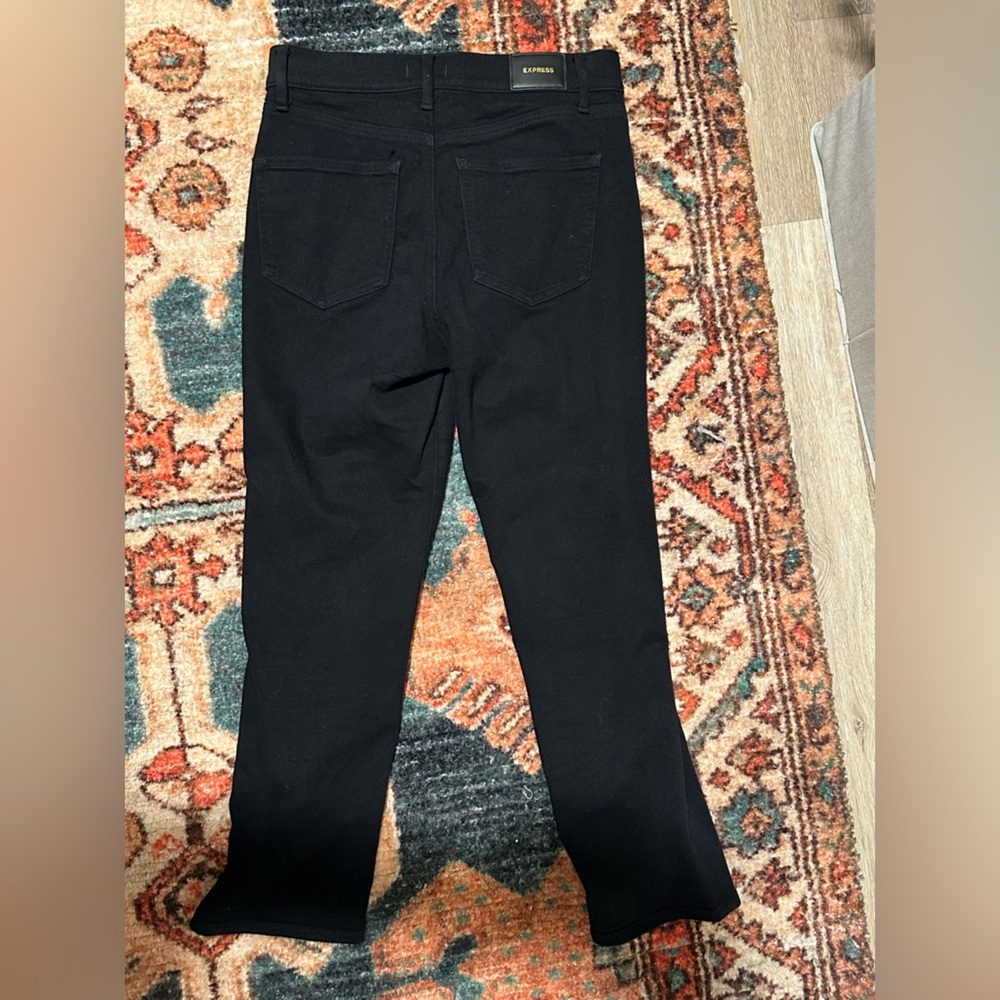 Express Black High waisted Straight ankle Jeans